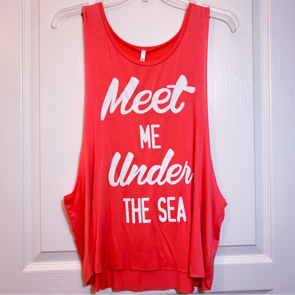 NWOT Lightweight Tank Top ‘Meet Me Under the Sea’ Size Large